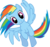 Size: 1600x1490 | Tagged: safe, artist:powerpuncher, rainbow dash, pony, g4, female, simple background, solo, spinning, transparent background, vector