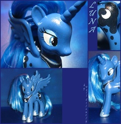 Size: 794x818 | Tagged: safe, artist:fallsilently, princess luna, pony, g4, brushable, customized toy, irl, photo, solo, toy