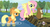 Size: 853x469 | Tagged: safe, screencap, applejack, fluttershy, mr. beaverton beaverteeth, beaver, g4, keep calm and flutter on, my little pony: friendship is magic, dam, hub logo