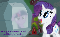 Size: 800x500 | Tagged: safe, artist:jokie155, rarity, twilight sparkle, g4, rock