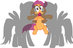 Size: 1024x683 | Tagged: safe, artist:scootaloo24, scootaloo, g4, scootabuse, shadow