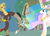 Size: 676x486 | Tagged: safe, screencap, discord, princess celestia, g4, keep calm and flutter on, bowing, cropped, female, male