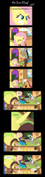 Size: 894x3500 | Tagged: safe, artist:cryssy-miu, discord, fluttershy, draconequus, pony, g4, angry, bored, comic, couch, crying, dialogue, duo, english, facehoof, facepalm, female, fluttershy's cottage, frown, gritted teeth, lying, male, mare, onomatopoeia, over the knee, punishment, raised hoof, sitting, spanking, standing, stare, tapping, this hurts me more than it hurts you, unamused, yelling