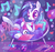 Size: 790x736 | Tagged: safe, artist:ipun, dj pon-3, vinyl scratch, pony, g4, drink, female, heart eyes, mp3 player, music, pillow, solo