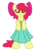 Size: 358x489 | Tagged: safe, artist:robynne, apple bloom, earth pony, pony, g4, bipedal, clothes, dress, female, filly, foal, simple background, solo, transparent background