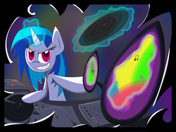 Size: 1400x1050 | Tagged: safe, artist:bestseller-microtech, dj pon-3, vinyl scratch, pony, g4, female, magic, solo