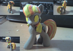 Size: 1138x800 | Tagged: safe, artist:sharpster25, oc, oc only, oc:ruby, oc:ruby (story of the blanks), earth pony, ghost, ghost pony, pony, story of the blanks, customized toy, toy