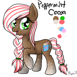Size: 800x800 | Tagged: safe, artist:kyosminenotyours, oc, oc only, oc:peppermint cocoa, pony, solo