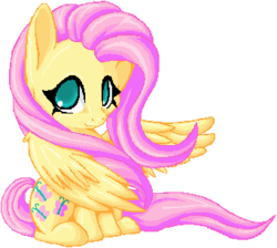 Size: 341x306 | Tagged: safe, artist:tami-kitten, fluttershy, pony, g4, female, lowres, simple background, solo, transparent background