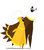 Size: 899x1015 | Tagged: safe, artist:0particle, gilda, scootaloo, g4, crossover, game, journey, palette swap