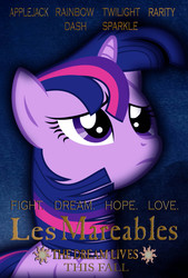 Size: 1944x2880 | Tagged: safe, twilight sparkle, g4, les miserables, movie poster