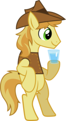 Size: 6000x10943 | Tagged: safe, artist:d4svader, braeburn, earth pony, pony, g4, absurd resolution, bipedal, drink, glass, male, simple background, solo, transparent background, vector, water