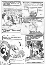 Size: 900x1273 | Tagged: safe, artist:paradoxbroken, lyra heartstrings, comic:background pony, fanfic:background pony, g4, background pony, comic, lyre, musical instrument