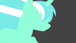 Size: 1366x768 | Tagged: safe, artist:detectivebuddha, lyra heartstrings, pony, unicorn, g4, female, gray background, horn, lineless, mare, minimalist, simple background, solo, wallpaper