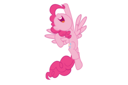 Size: 1800x1200 | Tagged: safe, artist:scootaloo24, pinkie pie, pegasus, pony, g4, female, hilarious in hindsight, pegasus pinkie pie, race swap, simple background, solo, transparent background, vector
