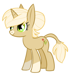 Size: 400x427 | Tagged: safe, artist:sambragg, oc, oc only, donkey, pony, unicorn, half-breed