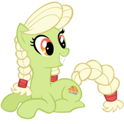 Size: 5000x5000 | Tagged: safe, artist:marco23p, granny smith, earth pony, pony, g4, absurd resolution, female, mare, simple background, smiling, solo, transparent background, young granny smith