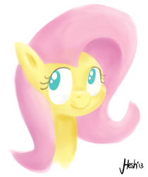 Size: 791x943 | Tagged: safe, artist:heretichesh, fluttershy, g4, smiling, solo