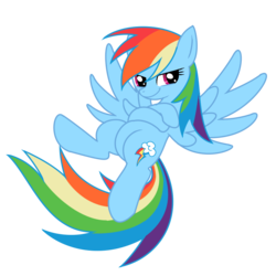 Size: 800x800 | Tagged: safe, artist:30clock, rainbow dash, pony, g4, female, pixiv, solo