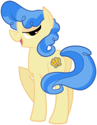 Size: 960x1238 | Tagged: safe, artist:totallynotabronyfim, sapphire shores, earth pony, pony, g4, butt, female, looking at you, mare, plot, simple background, solo, transparent background