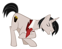 Size: 2500x1960 | Tagged: safe, artist:chemicowl, pony, unicorn, alucard, hellsing, horn, ponified, simple background, solo, transparent background