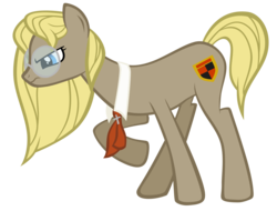 Size: 2500x1900 | Tagged: safe, artist:chemicowl, earth pony, pony, glasses, hellsing, ponified, raised hoof, simple background, sir integra, solo, transparent background