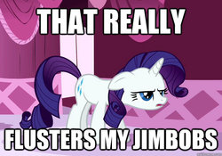 Size: 625x437 | Tagged: safe, rarity, pony, g4, carousel boutique, image macro, jimmies, reaction image, rustled my jimmies, solo