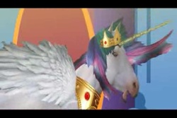 Size: 960x640 | Tagged: safe, edit, princess celestia, horse, g4, banana, friendship is magic bitch, hoers, trollestia