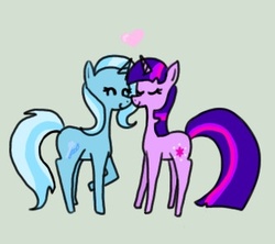 Size: 334x297 | Tagged: safe, artist:aqua-wing, trixie, twilight sparkle, g4, female, heart, lesbian, ship:twixie, shipping