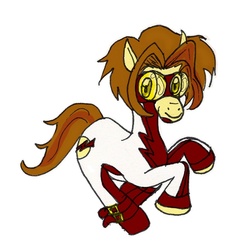 Size: 758x772 | Tagged: safe, artist:orangetablet, bart allen, impulse, ponified