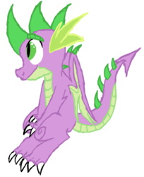 Size: 586x719 | Tagged: safe, artist:tokoshoran, spike, dragon, g4, eyebrows, male, older, older spike, simple background, solo, transparent background, wings