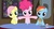 Size: 500x268 | Tagged: safe, edit, edited screencap, screencap, fluttershy, pinkie pie, rainbow dash, pony, g4, one bad apple, cute, filly, milkshake