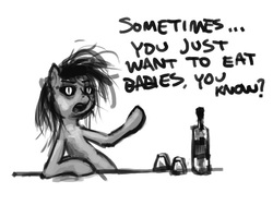 Size: 500x375 | Tagged: dead source, safe, artist:ninthsphere, oc, oc only, earth pony, pony, alcohol, drunk, text