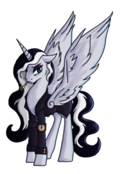 Size: 773x1001 | Tagged: safe, artist:overcharge, alicorn, pony, cigarette, clothes, female, helen, mare, ponified, simple background, smoking, team fortress 2, the administrator, transparent background