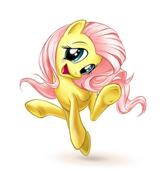 Size: 800x857 | Tagged: safe, artist:averagedraw, fluttershy, g4, cute, happy, hooves