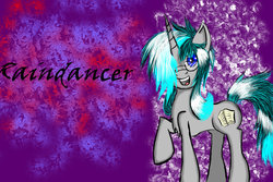 Size: 900x600 | Tagged: safe, artist:bloody--mascarade, oc, oc only, oc:raindancer, pony, unicorn, glasses, wallpaper