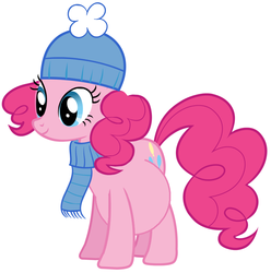 Size: 900x908 | Tagged: safe, pinkie pie, g4, clothes, hat, pregnant, pregnant edit, scarf