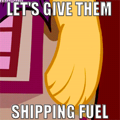 Size: 245x245 | Tagged: safe, edit, edited screencap, screencap, discord, fluttershy, g4, keep calm and flutter on, animated, female, image macro, male, ship:discoshy, shipping, shipping fuel, straight