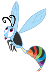 Size: 1600x2362 | Tagged: safe, artist:atmospark, rainbow dash, hornet, insect, wasp, g4, insectified, simple background, species swap, transparent background, vector
