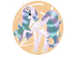 Size: 4000x3000 | Tagged: safe, artist:tomat-in-cup, princess celestia, alicorn, pony, g4, female, high res, hoof shoes, jewelry, mare, peytral, raised hoof, simple background, solo, tiara, transparent background