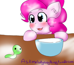 Size: 800x700 | Tagged: safe, artist:melody, pinkie pie, worm, g4, 30 minute art challenge