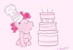 Size: 1280x869 | Tagged: safe, artist:slowter, pinkie pie, g4, 30 minute art challenge, cake