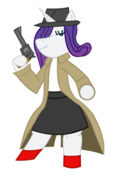 Size: 978x1500 | Tagged: safe, artist:jewelsfriend, rarity, pony, unicorn, g4, bipedal, crossover, female, gun, mare, moira, penny arcade, simple background, solo, transparent background