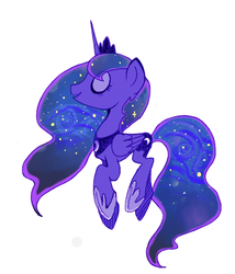 Size: 500x585 | Tagged: safe, artist:aerostatanomaly, princess luna, pony, g4, eyes closed, female, lowres, simple background, solo