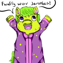 Size: 512x512 | Tagged: safe, artist:chaoticlaughter, fluffy pony, clothes, fluffy pony original art, onesie, pajamas