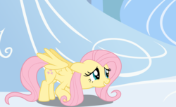 Size: 14032x8599 | Tagged: safe, artist:nekonyaru, fluttershy, pegasus, pony, g4, absurd resolution, female, floppy ears, mare, partially open wings, shy, vector, wings