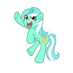 Size: 512x512 | Tagged: safe, artist:shadewingz, lyra heartstrings, pony, g4, bipedal, female, rearing, simple background, smiling, solo, white background