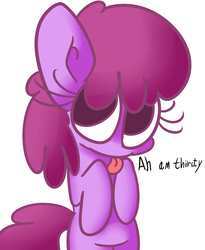 Size: 779x950 | Tagged: safe, artist:extradan, berry punch, berryshine, earth pony, pony, g4, :p, bipedal, female, mare, simple background, solo, tongue out, white background