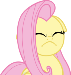 Size: 6000x6297 | Tagged: safe, artist:firestorm-can, fluttershy, pegasus, pony, g4, keep calm and flutter on, .svg available, absurd resolution, angry, constipated, faic, female, flutterfrown, mare, simple background, transparent background, vector