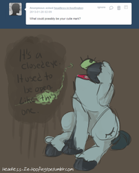 Size: 991x1224 | Tagged: safe, oc, oc only, oc:second sight, pony, ask, decapitated, drawblog, headless, headless-in-hoofington, solo